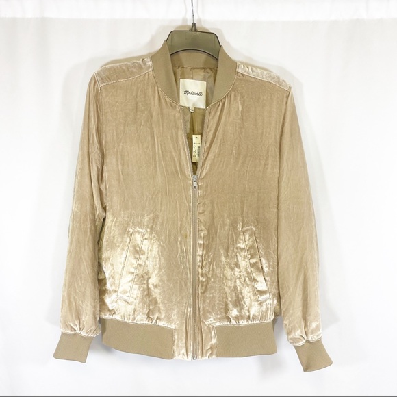 Madewell Jackets & Blazers - Madewell Velvet Bomber Jacket
